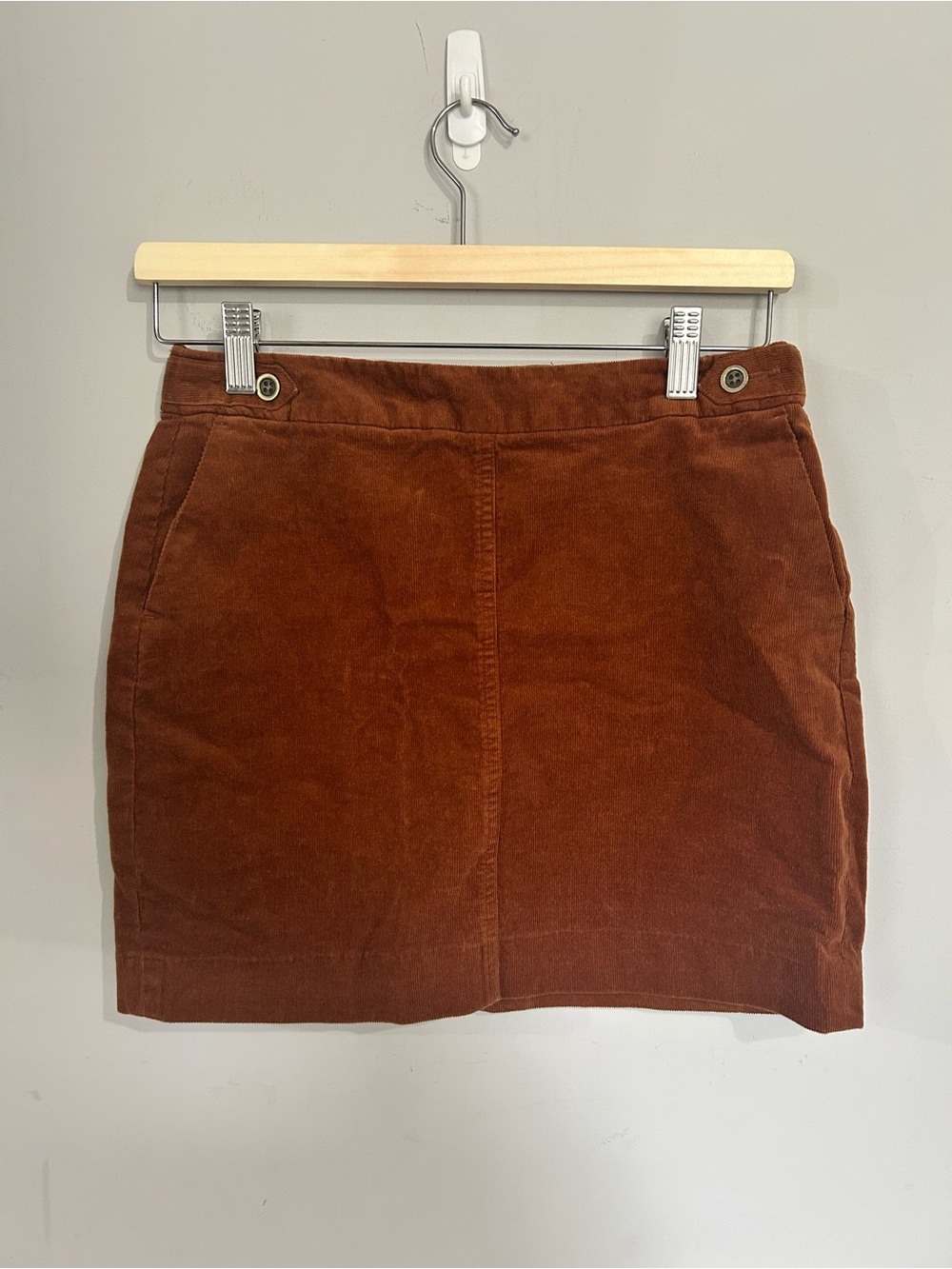 Banana Republic Corduroy Mini Skirt in Rust